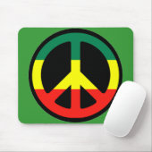 Rasta Peace Symbol Mousepad (Mit Mouse)