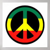Rasta Peace Symbol Poster (Vorne)