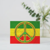 Rasta Peace Symbol Postkarte (Stehend Vorderseite)
