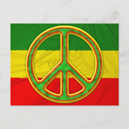 Rasta Peace Symbol Postkarte (Vorderseite)