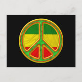 Rasta Peace Symbol Postkarte (Vorderseite)