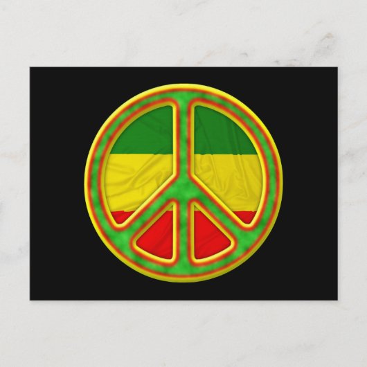 Rasta Peace Symbol Postkarte (Vorderseite)