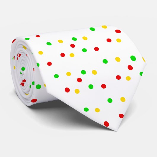 Rasta Polka Dots Krawatte (Gerollt)