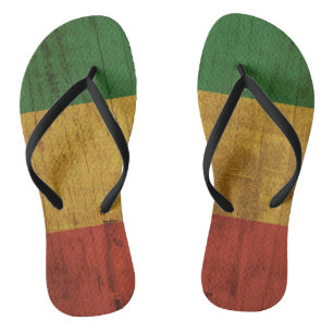 Rasta Print Flip Flops Badesandalen