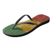 Rasta Print Flip Flops Badesandalen (Schrägansicht)