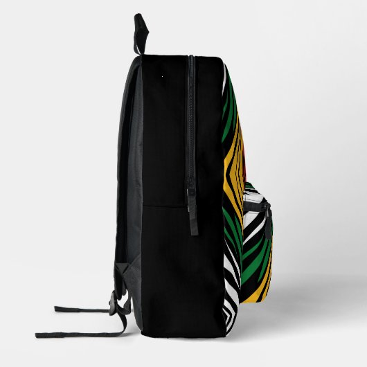 Rasta Print Zebra Bedruckter Rucksack (Links)