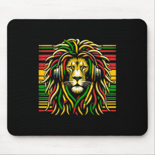 Rasta Raggae Jamaica Lion of Judah Music Headphone Mousepad
