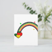 Rasta Rainbow and Hearts Postkarte (Stehend Vorderseite)