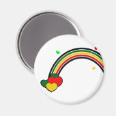 Rasta Rainbow und Herz Magnet (Vorderseite/Rückseite)