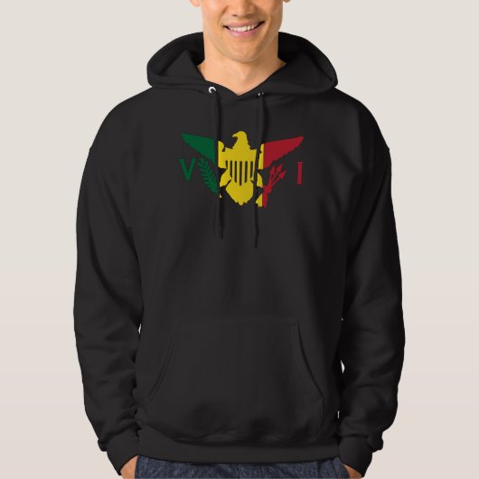 Rasta-Rasta der Jungfrau in den USA, Rot-Gelb-Grün Hoodie (Vorderseite)