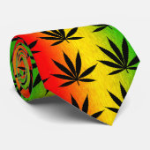 Rasta Rastafari Reggae-Jamaika-Blatt-Hals bunt Krawatte (Gerollt)