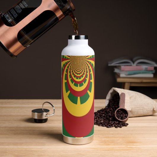 Rasta Red Golden Green Coffee Time von Jamaika Trinkflasche (Kaffee)