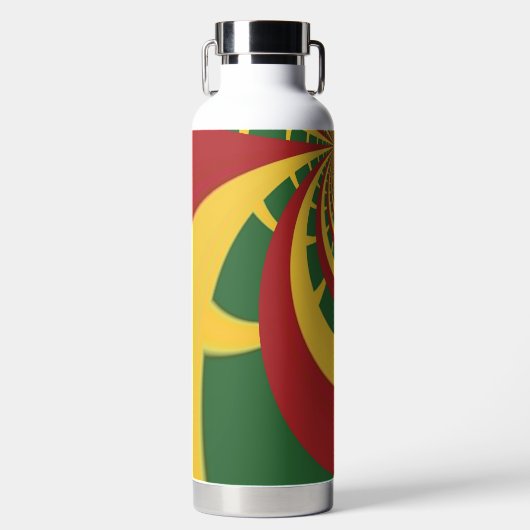 Rasta Red Golden Green Coffee Time von Jamaika Trinkflasche (Vorderseite)