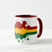 Rasta Regenbogen-Tasse Tasse (VorderseiteRechts)