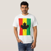 Rasta Reggae-Ahornblatt-Flagge T-Shirt (Vorne ganz)