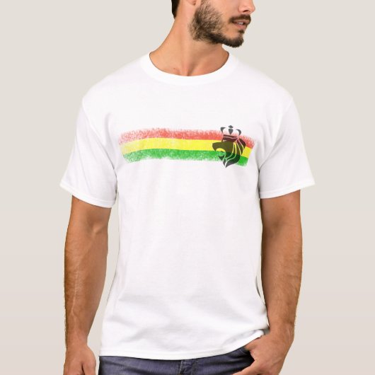 Rasta Reggae Crowned Lion T-Shirt (Vorderseite)