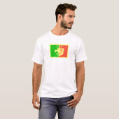Rasta Reggae-Flagge mit gekröntem Löwe T-Shirt (Vorne ganz)