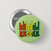 rasta Reggae-Graffitiflagge Button (Vorne & Hinten)