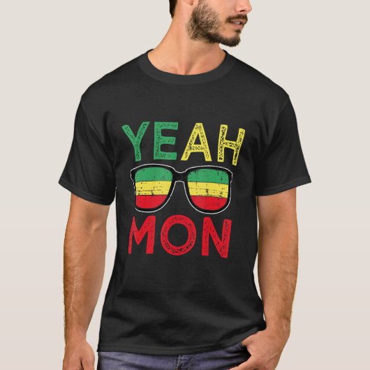 Rasta Reggae Jamaica Flag Farbe Sommerurlaub Ye T-Shirt (Vorderseite)