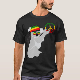 Rasta Reggae Koala Hippie Eukalyptus Bär Rastafari T-Shirt