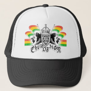 Rasta Reggae-königliches Wappen Truckerkappe