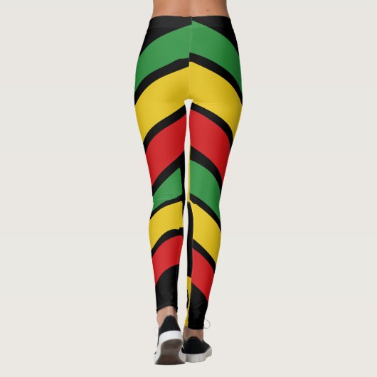 Rasta Reggae Leggings Militärstars Design (Rückseite)