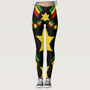 Rasta Reggae Leggings Militärstars Design