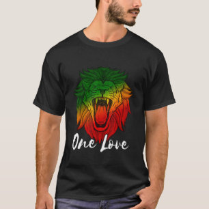 Rasta Reggae Lion of Judah Eine Liebe Rastafarian T-Shirt