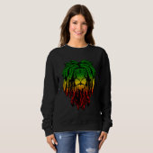 Rasta Reggae Lion Of Judah Jamaican Roots Rastafar Sweatshirt (Vorne ganz)