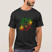 Rasta Reggae Lion of Judah Rastafarian Rastafari T-Shirt (Vorderseite)