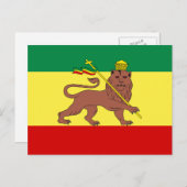 Rasta Reggae Lion von Judah Postkarte (Vorne/Hinten)