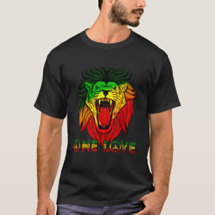 Rasta Reggae Löwe von Juda Eine Liebe Hippie Rasta T-Shirt