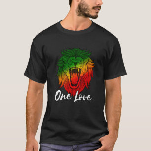 Rasta Reggae Löwe von Juda Eine Liebe Rastafari Li T-Shirt