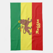 Rasta Reggae-Löwe von Judah Geschirrtuch (Vertikal)