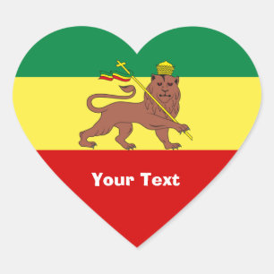 Rasta Reggae-Löwe von Judah Herz-Aufkleber