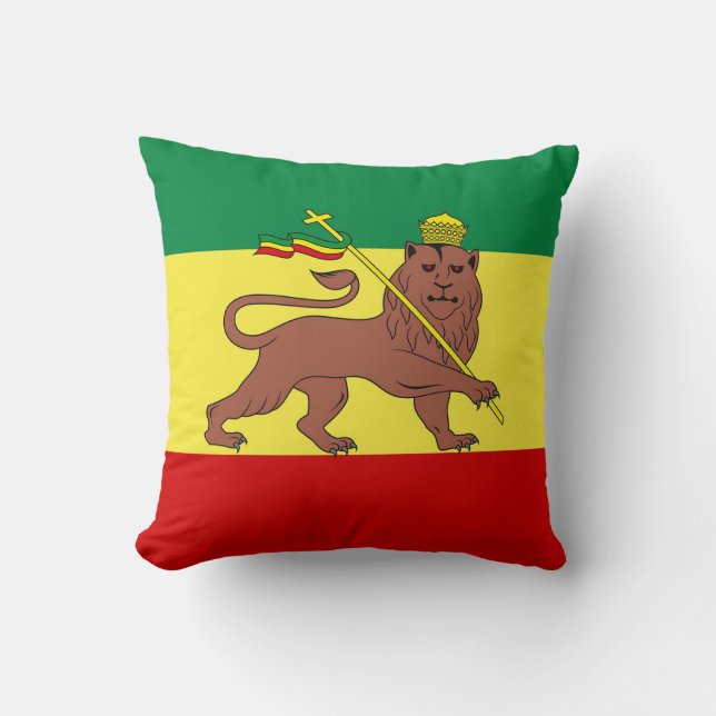 Rasta Reggae-Löwe von Judah Kissen (Vorderseite)