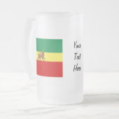 Rasta Reggae-Löwe von Judah Mattglas Bierglas (Vorderseite Links)