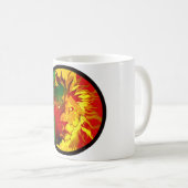 rasta Reggae-Löweflagge Kaffeetasse (VorderseiteRechts)