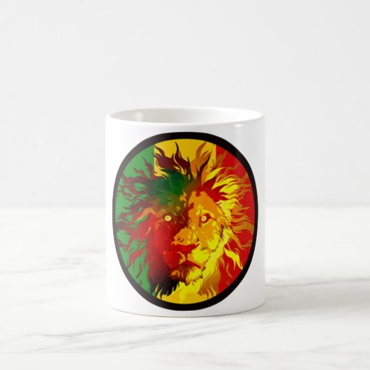 rasta Reggae-Löweflagge Kaffeetasse (Mittel)