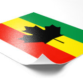 Rasta Reggae Maple Leaf Flag Fotodruck (Ecke)