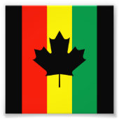 Rasta Reggae Maple Leaf Flag Fotodruck (Vorne)