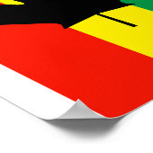 Rasta Reggae Maple Leaf Flag Poster (Ecke)