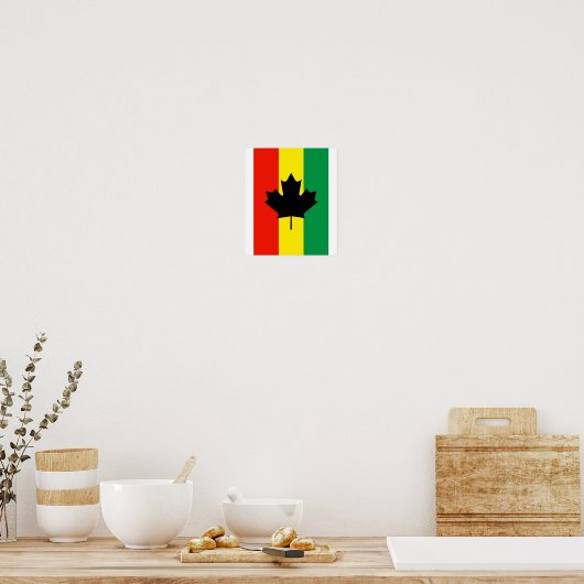 Rasta Reggae Maple Leaf Flag Poster (Küche)