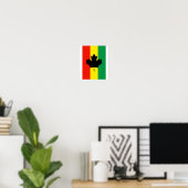 Rasta Reggae Maple Leaf Flag Poster (Heimbüro)