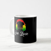 Rasta Reggae Music Headphones Jamaican Pride Kaffeetasse (Vorderseite Links)