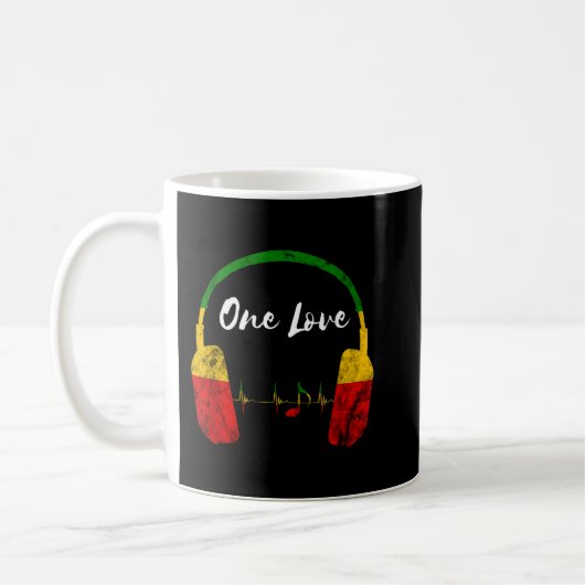 Rasta Reggae Music Headphones Jamaican Pride One L Kaffeetasse (Links)