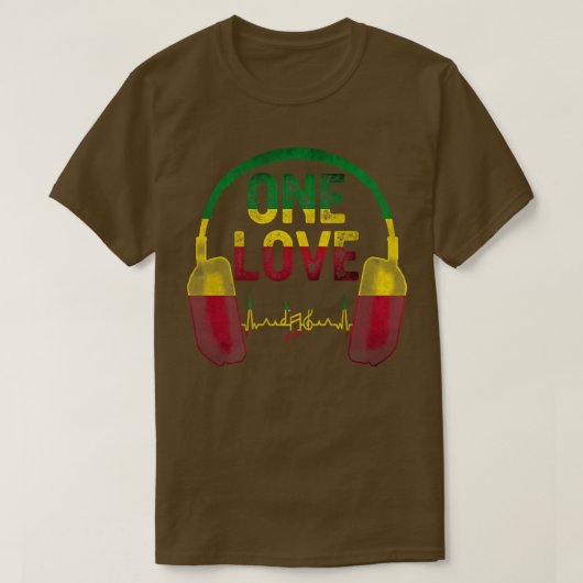 Rasta Reggae Music Shirt Bob Jamaican Roots One Pr (Design vorne)