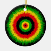 Rasta Reggae Musik Tie Dye Zielscheibe Keramik Ornament (Vorne)