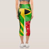 Rasta Reggae Party Hochwaisted Capris (Rückseite)