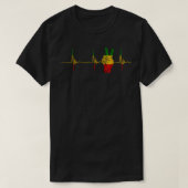 Rasta Reggae Peace Rastafari Roots Heartbeat EKG P T-Shirt (Design vorne)